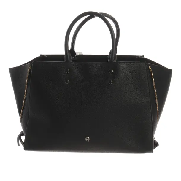 Handtasche, in Schwarz, Leder, Aigner