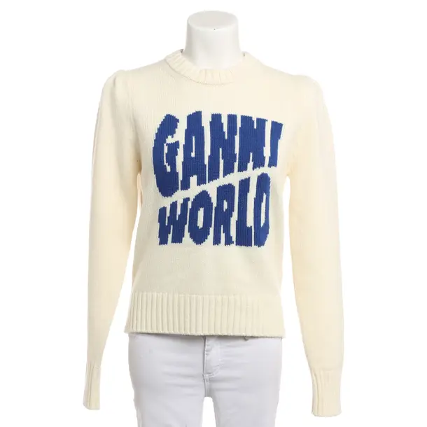 Jumper, in Cream, Wool, Ganni