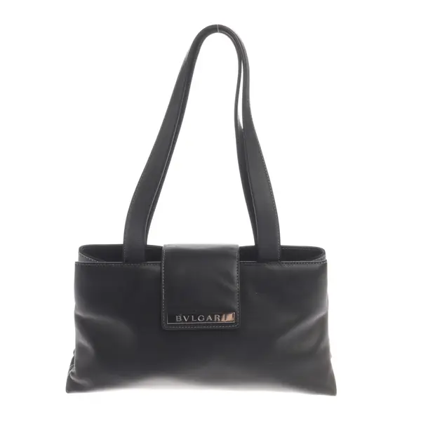 Schultertasche, in Schwarz, Leder, Bulgari