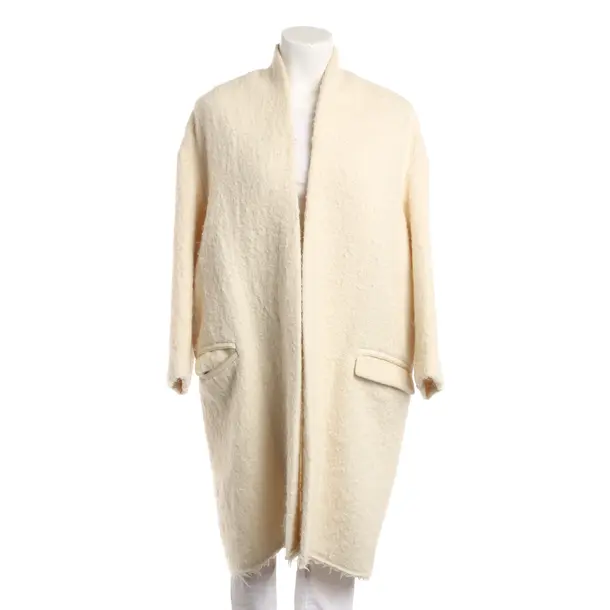 Mid-Season Coat, in Cream, Wool, Isabel Marant