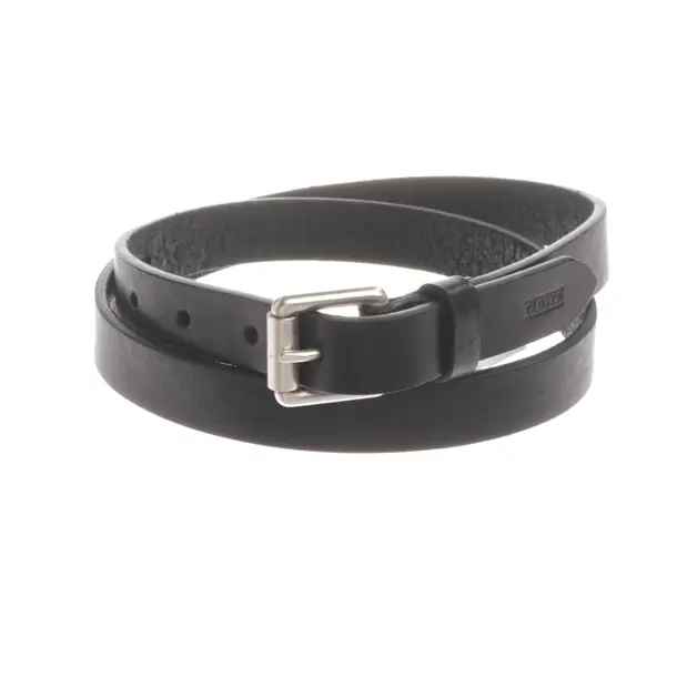 Belt, in Black, Leather, Closed