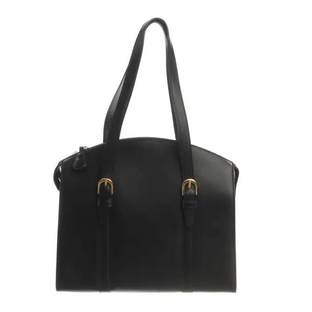 Schultertasche, in Schwarz, Leder, Bally