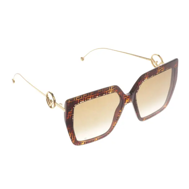 Sonnenbrille, in Braun, Kunststoff / Metall, Fendi