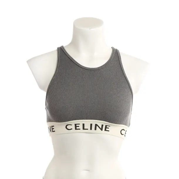 Top, in Gray, Cotton, Céline