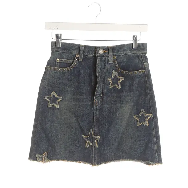 Rock, in Blau, Baumwolle, Saint Laurent