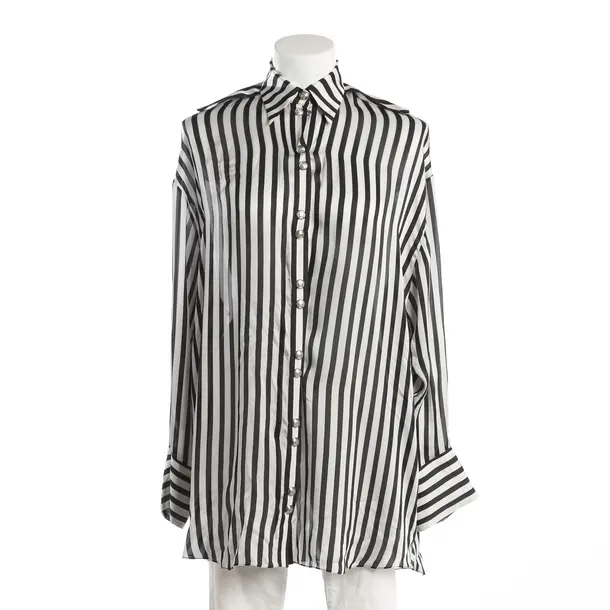 Bluse, in Schwarz, Seide, Balmain
