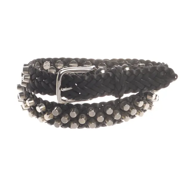 Belt, in Black, Leather, Balmain