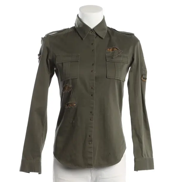 Blouse, in Dark Green, Cotton, Saint Laurent