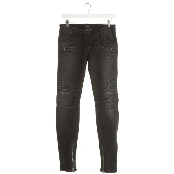 Jeans Skinny, in Dunkelgrau, Baumwolle, Balmain
