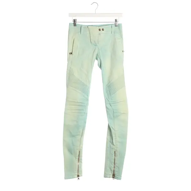 Jeans Skinny, in Türkis, Baumwolle, Balmain