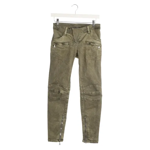 Skinny Jeans, in Olive Green, Cotton, Balmain