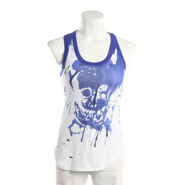 Top, in Blue, Cotton, Alexander McQueen