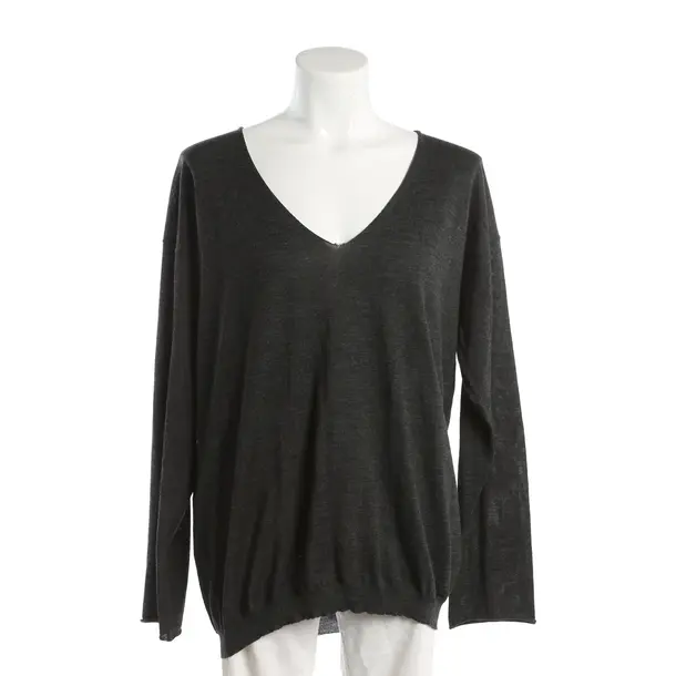 Pullover, in Dunkelgrau, Wolle, Prada