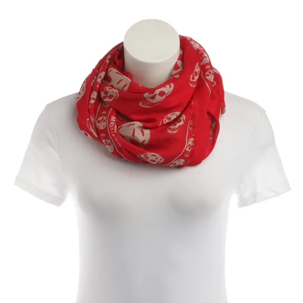 Shawl, in Red, Silk, Alexander McQueen