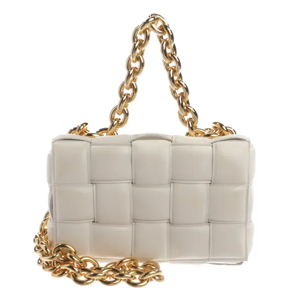 Cross Body Bag, in White, Leather, Bottega Veneta