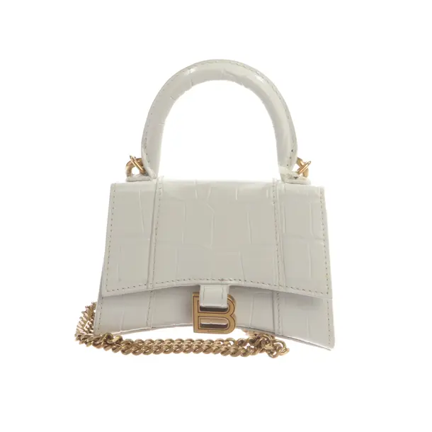 Abendtasche, in Weiß, Leder, Balenciaga