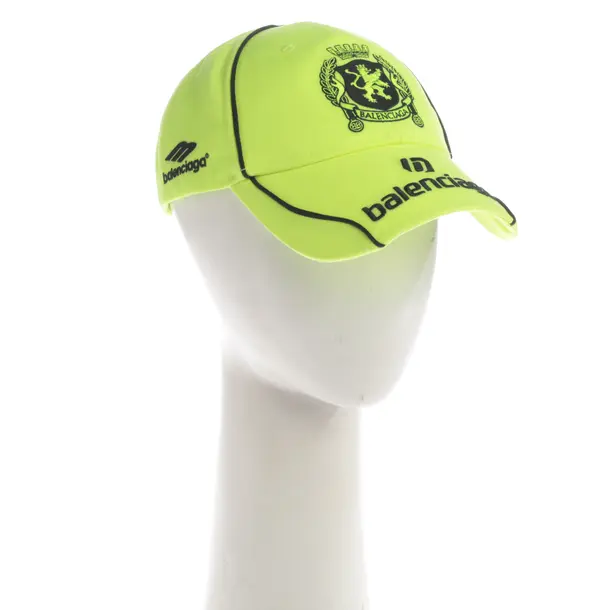 Cap, in Neon Gelb, Baumwolle, Balenciaga