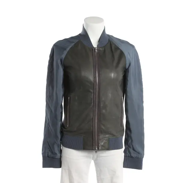 LeatherJacket, in Gray, Leather, Closed