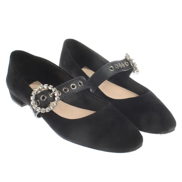 Flats, in Black, Miu Miu