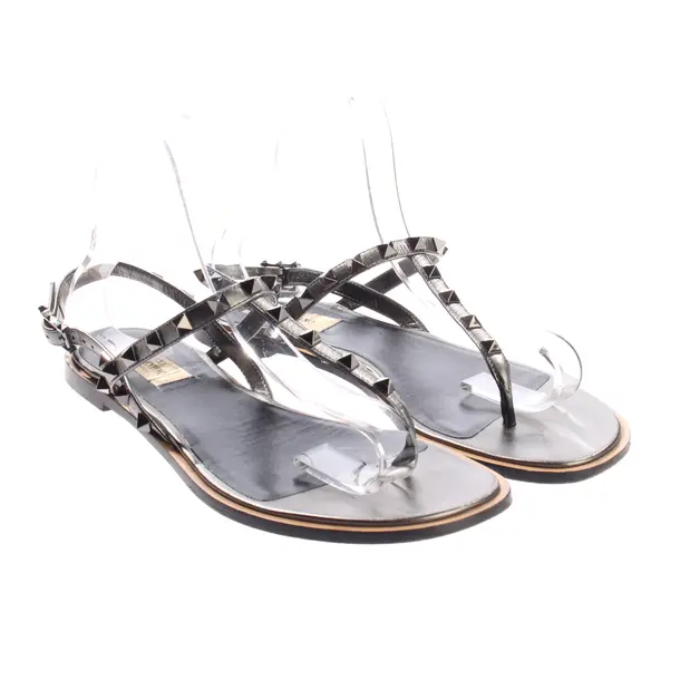 Sandali con cinturino, in Grigio, Valentino