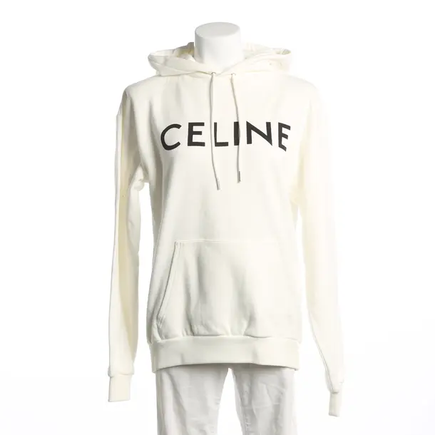 Hoodie, in White, Cotton, Céline