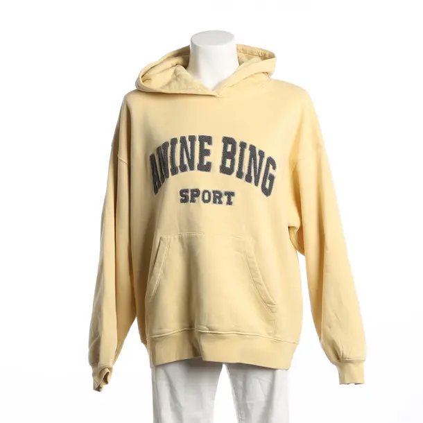 Hoodie, in Pastellgelb, Baumwolle, Anine Bing