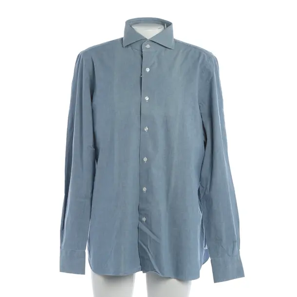 Camicia, in Blu, Cotone, Finamore 1925