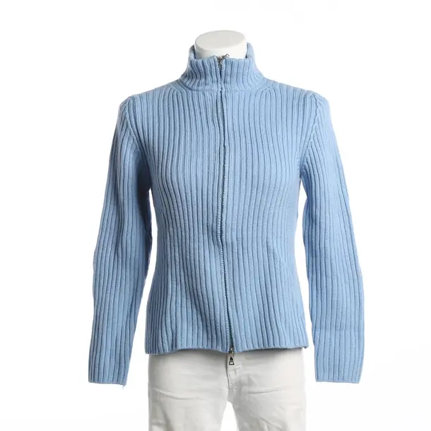Cardigan, in Light Blue, Wool, Prada Linea Rossa