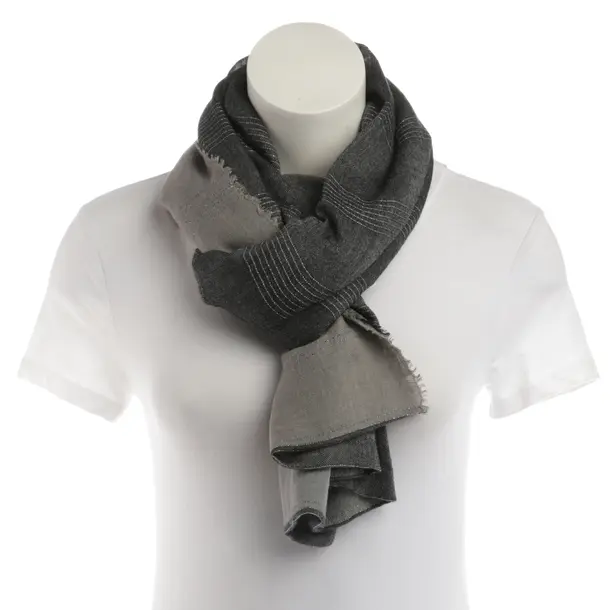 Scarf, in Gray, Wool, Fabiana Filippi