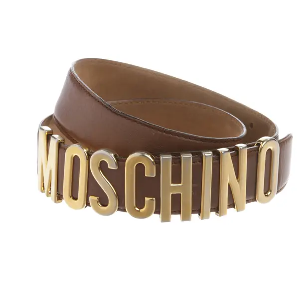 Belt, in Light Brown, Leather, Moschino