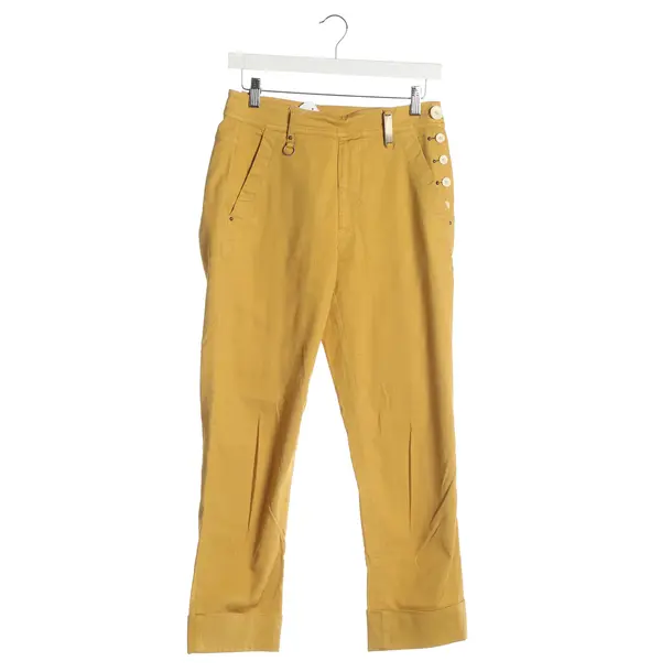 Slim Fit Jeans, in Mustard Yellow, Cotton, High Use