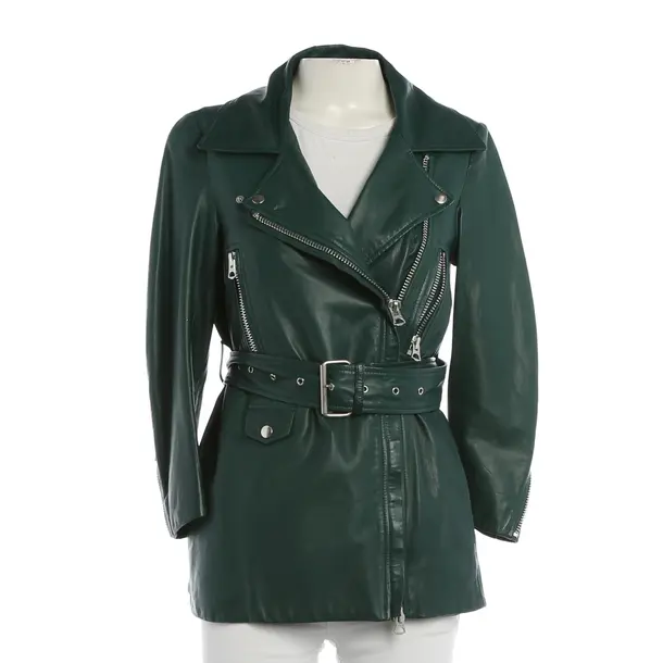 Lederjacke, in Grün, Leder, Acne Studios