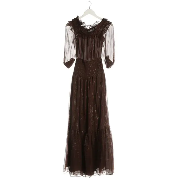 Dress, in Brown, Silk, self-portrait
