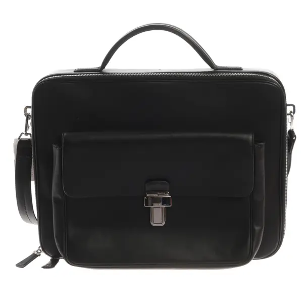 Aktentasche, in Schwarz, Leder, Bally