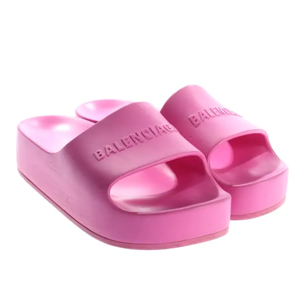 Plateausandalen, in Hellrosa, Balenciaga