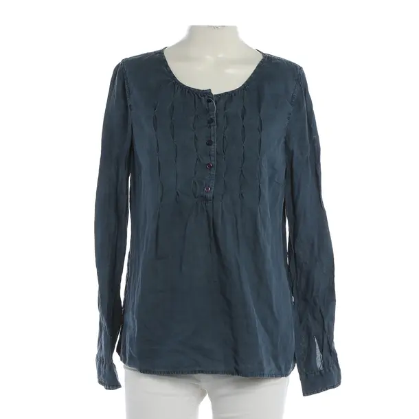 Bluse, in Blau, Baumwolle, Closed