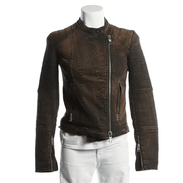 Sommerjacke, in Dunkelbraun, Baumwolle, Closed