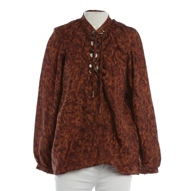 Bluse, in Braun, Seide, Gucci