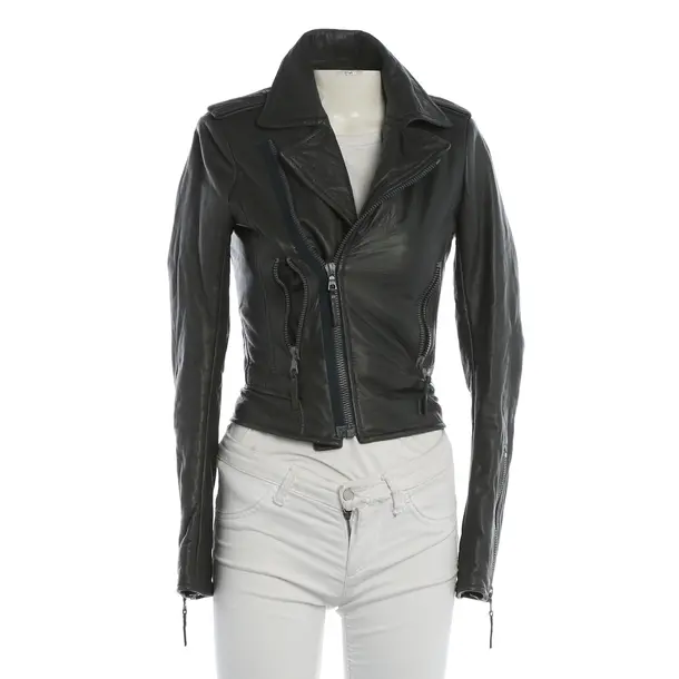 LeatherJacket, in Gray, Leather, Balenciaga