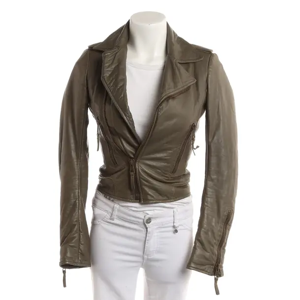 LeatherJacket, in Dark Green, Leather, Balenciaga