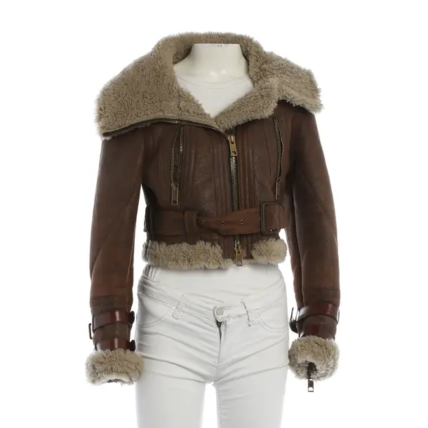 LeatherJacket, in Brown, Leather, Burberry Prorsum