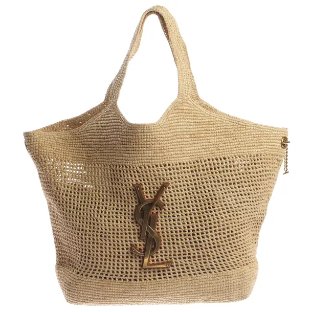 Shopper, in Hellbraun, Stroh, Saint Laurent