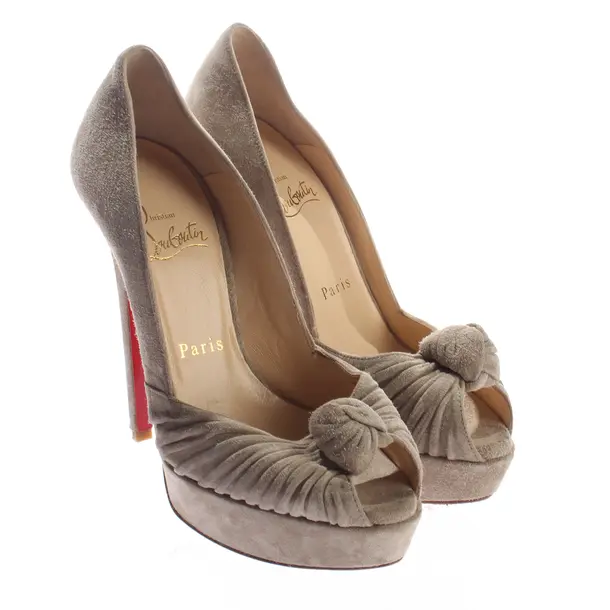 Peeptoes, in Grau, Christian Louboutin