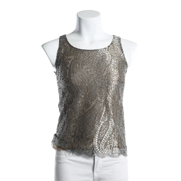 Top, in Mehrfarbig, Metall (metallisch, metallisiert), Chanel