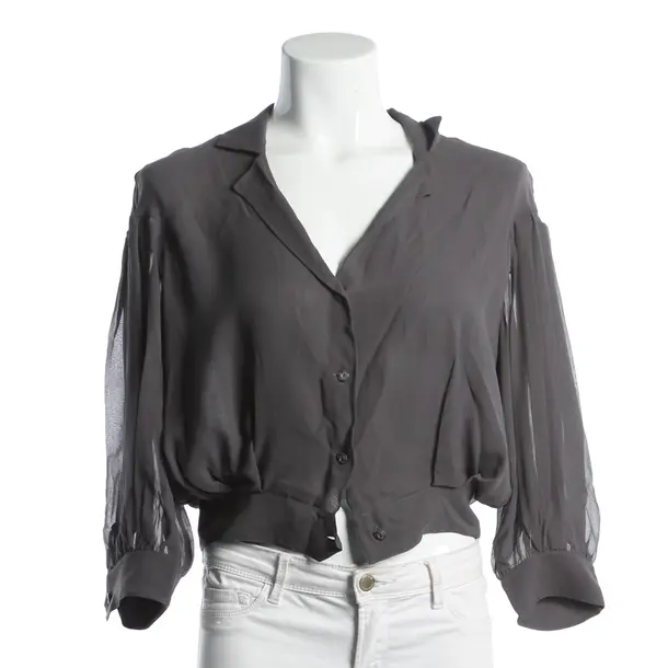 Bluse, in Grau, Seide, Chanel