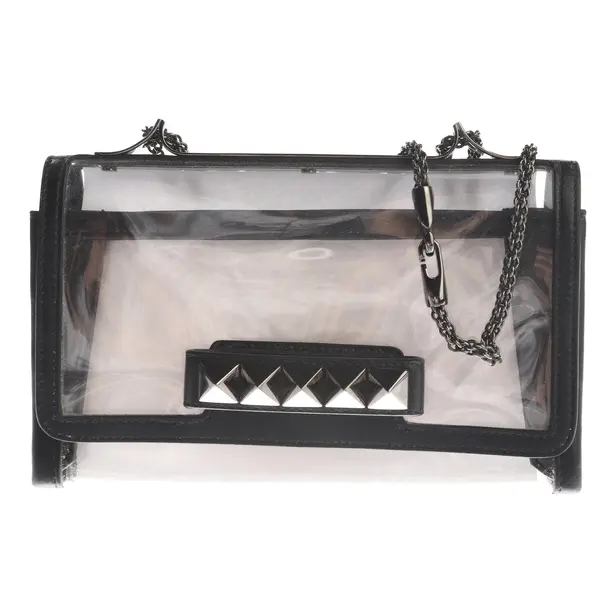 Shoulder Bag, in Transparent, Polyvinyl, Valentino