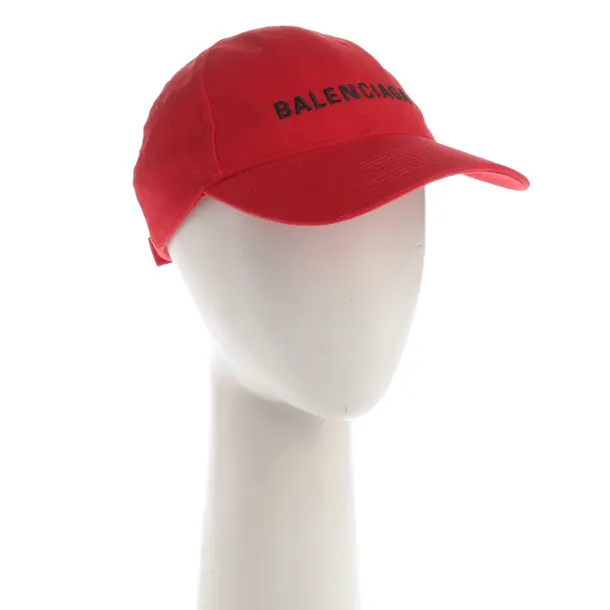 Cap, in Red, Cotton, Balenciaga