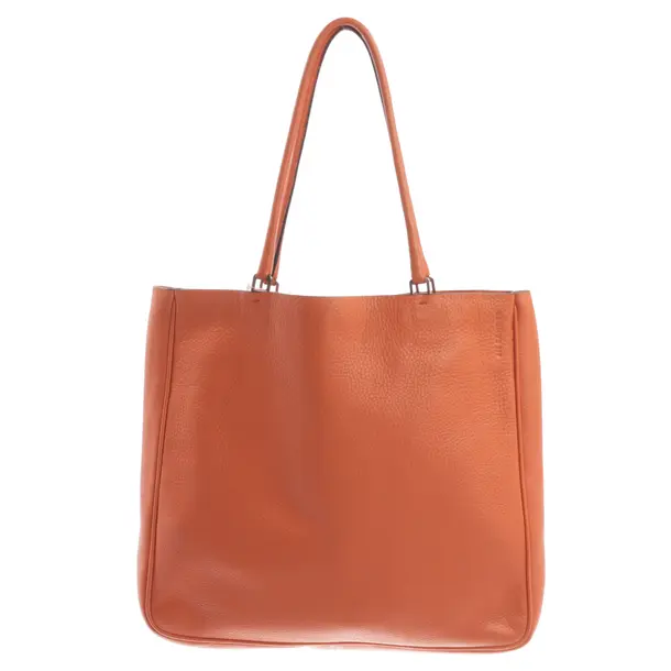 Shopper Bag, in Orange, Leather, Jil Sander