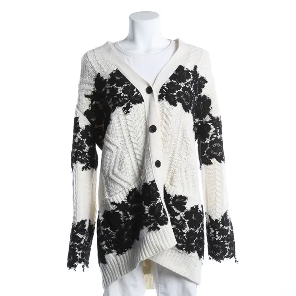 Strickjacke, in Cream, Wolle, Valentino