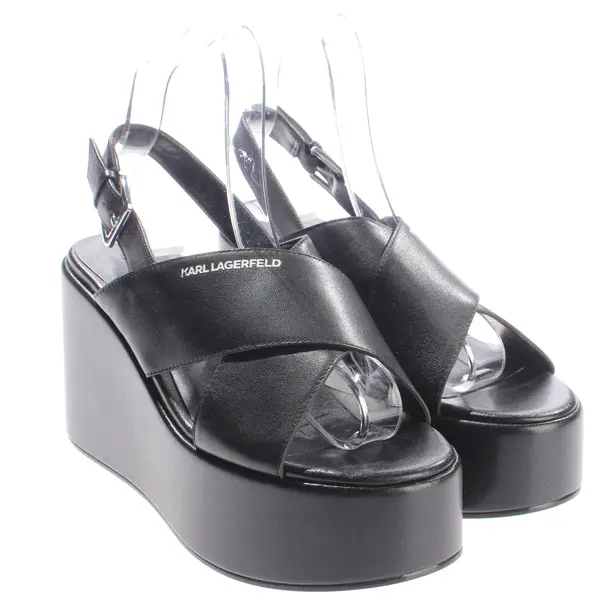 Wedges, in Black, Karl Lagerfeld